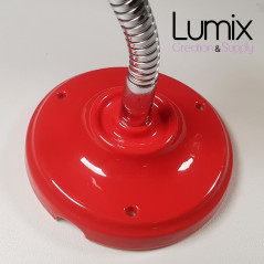 Lampe Porcelaine couleur en plafonnier ou en applique murale - avec gaine flexible