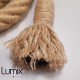 Suspension simple grosse corde en jute - douille E27 Bakélite