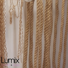 Suspension simple grosse corde en jute diamètre 24 mm - douille E27 Bakélite