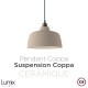 Suspension COPPA forme cloche en céramique Bleu de Cobalt fait main