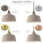 Suspension céramique COPPA forme cloche en céramique Gris Tourterelle fait main Suspension céramique COPPA forme cloche en céramique Gris Tourterelle fait main