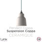 Suspension COPPA forme vase en céramique Gris Tourterelle fait main