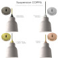 Suspension COPPA forme vase en céramique Gris Tourterelle fait main