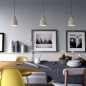 Suspension COPPA forme vase en céramique Gris Tourterelle fait main