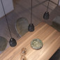 Suspension COPPA forme vase en céramique peinte en Noir