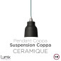 Suspension COPPA forme vase en céramique peinte en Noir