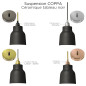 Suspension COPPA forme vase en céramique peinte en Noir
