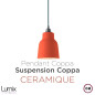 Suspension COPPA forme vase en céramique finition corail