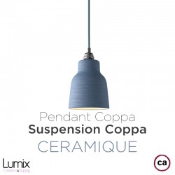 Ceramic suspension vase shape in Cobalt Blue finish