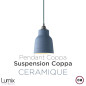 Suspension céramique forme vase en finition Bleu de Cobalt Suspension céramique forme vase en finition Bleu de Cobalt