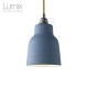 Suspension COPPA forme cloche en céramique Bleu de Cobalt fait main