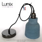 Suspension céramique forme vase en finition Bleu de Cobalt Suspension céramique forme vase en finition Bleu de Cobalt