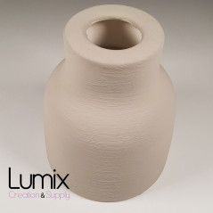 Suspension COPPA forme vase en céramique Gris Tourterelle fait main