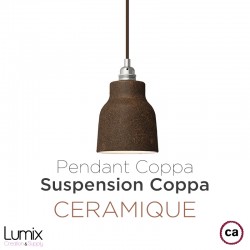 COPPA Keramik Suspension lackierte Vase Form Rosteffekt