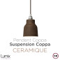 Suspension céramique COPPA forme vase peinte effet rouille Suspension céramique COPPA forme vase peinte effet rouille