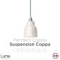 Suspension céramique blanche COPPA forme vase Suspension céramique blanche COPPA forme vase
