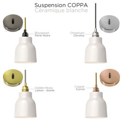 Suspension céramique blanche COPPA forme vase
