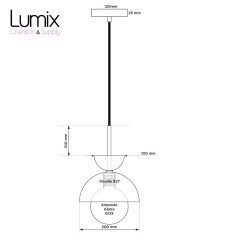 PRIVÉE PRO : 4 Suspensions sur-mesure complète avec ampoule LED porcelaine