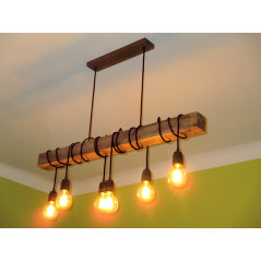 Poutre lumineuse bois de chêne massif