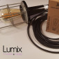 Lampe baladeuse ou suspension vintage avec cage acier année 1970 remise en conformité Lampe baladeuse ou suspension vintage avec cage acier année 1970 remise en conformité