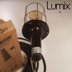 Lampe baladeuse avec cage acier année 1970 remise en conformité