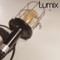 Lampe baladeuse ou suspension vintage avec cage acier année 1970 remise en conformité Lampe baladeuse ou suspension vintage avec cage acier année 1970 remise en conformité