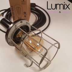 Lampe baladeuse avec cage acier année 1970 remise en conformité