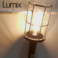Lampe baladeuse avec cage acier année 1970 remise en conformité