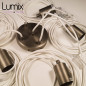 Suspension multiple OCTOPUS 5 finition inox satiné prestige - Câble textile souple
