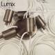 OCTOPUS 5 multi suspension satin stainless steel finish - Soft textile cable