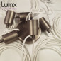 Suspension multiple OCTOPUS 5 finition inox satiné prestige - Câble textile souple