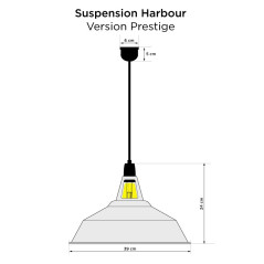 Suspension Harbour version Prestige - Style suspension Bistro