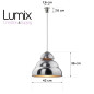 Suspension métal aluminium brossé style industrielle Bamag lamp U7 - Réédition