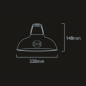 Suspension Coolicon® Original suspension vert foncé émaillée petit format