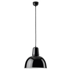 Suspension Bolich rééditée par la société THPG - métal peinture émaillée noire intérieur blanc