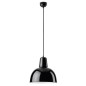 Suspension Bolich rééditée par la société THPG - métal peinture émaillée noire intérieur blanc Suspension Bolich rééditée par la société THPG - métal peinture émaillée noire intérieur blanc