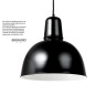 Suspension Bolich rééditée par la société THPG - métal peinture émaillée noire intérieur blanc Suspension Bolich rééditée par la société THPG - métal peinture émaillée noire intérieur blanc
