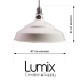 Metal bistro suspension XXL 47 cm in diameter - White enamelled or colour Candy® of choice