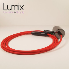 Lampe à suspendre type baladeuse porte-douille métal lisse Perle noire