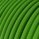 Câble textile Vert Lime effet soie - luminaire