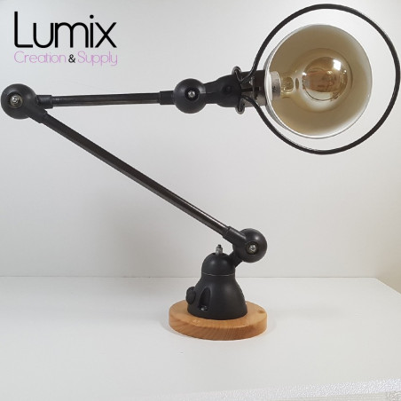 Lampe JIELDE entièrement restaurée et montée en applique murale