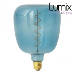 Ampoule LED XXL Bona série Pastel, Bleu Océan, filament spirale 5W E27- 2700K