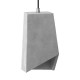 Pendant light prisme ciment et finition métal - Gris ou noir