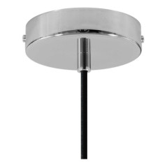 Suspension prisme ciment gris et finition métal