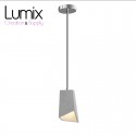 Pendant light prisme ciment et finition métal - Gris ou noir