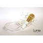Lampe baladeuse E27 avec interrupteur à personnaliser - câble textile, douille bakélite et cage acier Lampe baladeuse E27 avec interrupteur à personnaliser - câble textile, douille bakélite et cage acier