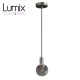 Single suspension holder and satin stainless steel rose