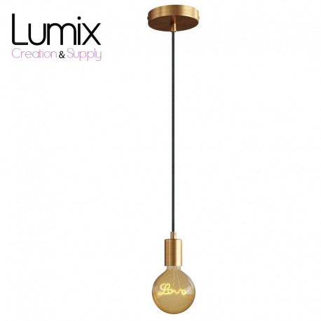 Single suspension holder and satin bronze rosette