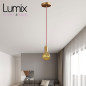 Suspension simple porte-douille et rosace bronze satiné Suspension simple porte-douille et rosace bronze satiné