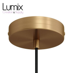 Suspension simple porte-douille et rosace bronze satiné